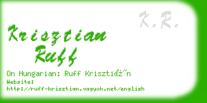 krisztian ruff business card